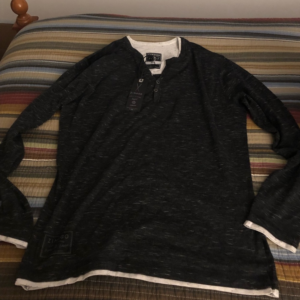 Zimego long sleeve henley